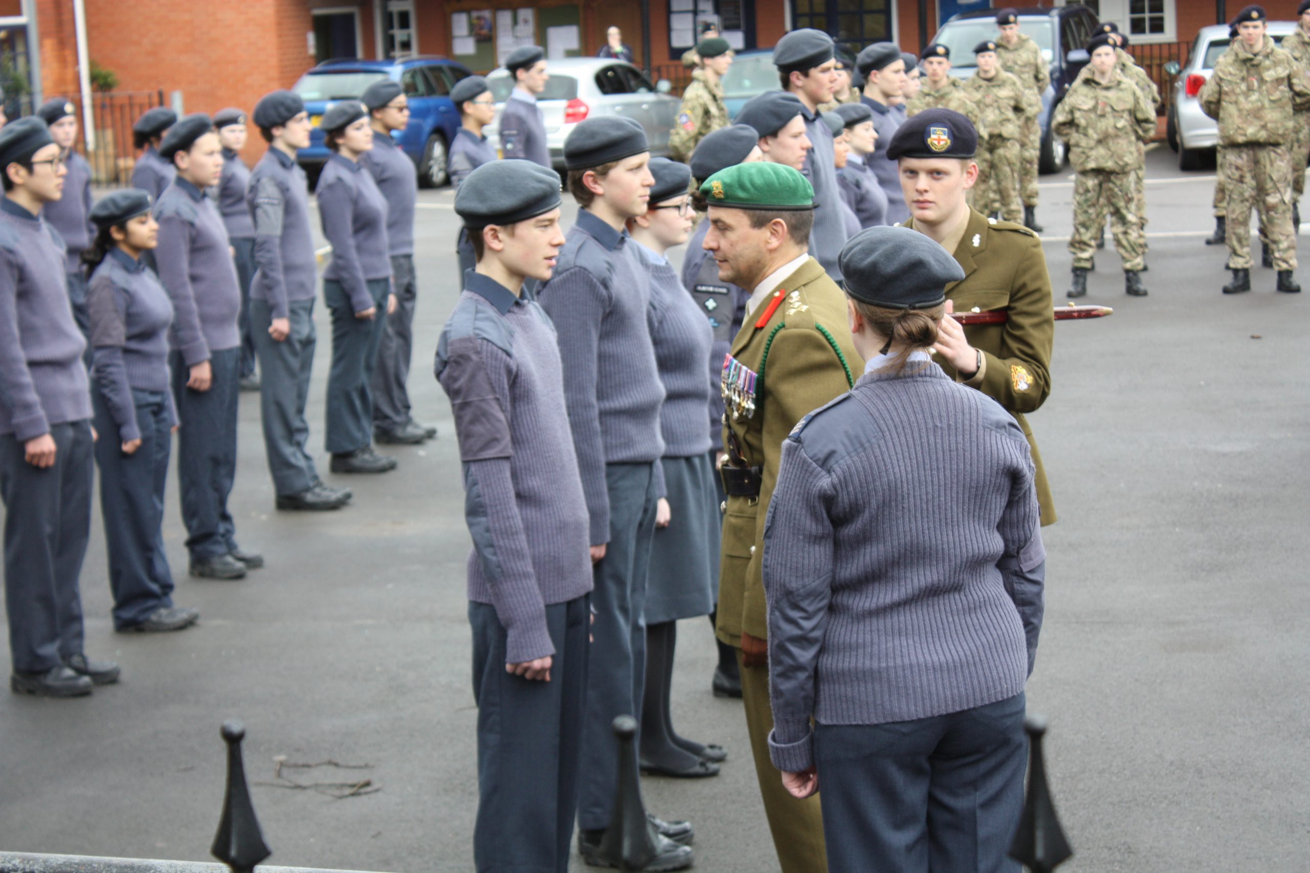 Brigadier Mark Hallas inspects cadets | Taunton